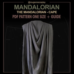 Mandalorian armor cape starwars cosplay DIGITAL pattern PDF+ guide / Capa Mandaloriano Star Wars - patrón PDF + guia.