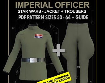 Disfraz de oficial imperial artillero traje chaqueta + pantalón DIGITAL tallas 50-64 + guía