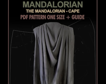 Mandalorianischer Rüstungsumhang Star Wars Cosplay DIGITALES Muster PDF + Anleitung / Capa Mandaloriano Star Wars - Patrón PDF + Anleitung.