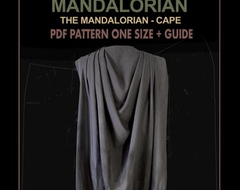 Mandalorian cape mando cape DIGITAL pattern PDF+ guide / Capa Mandaloriano Star Wars - patrón PDF + guia.