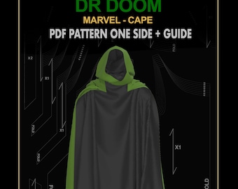 Dr Doom Cloak Cosplay Costume Pattern, Marvel Cape (Digital Download)