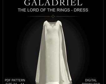 Mönster till Galadriel-klänning: Alvklänning (Storlekar 34-44) (PDF-mönster)