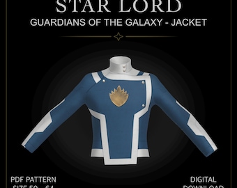 Star Lord Jacket Cosplay Pattern: Guardians of the Galaxy (Sizes 50-64) (Digital Download)