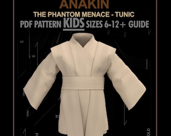 Kids Anakin Jedi Tunic Pattern: Star Wars Cosplay (Sizes 6-12) (PDF)