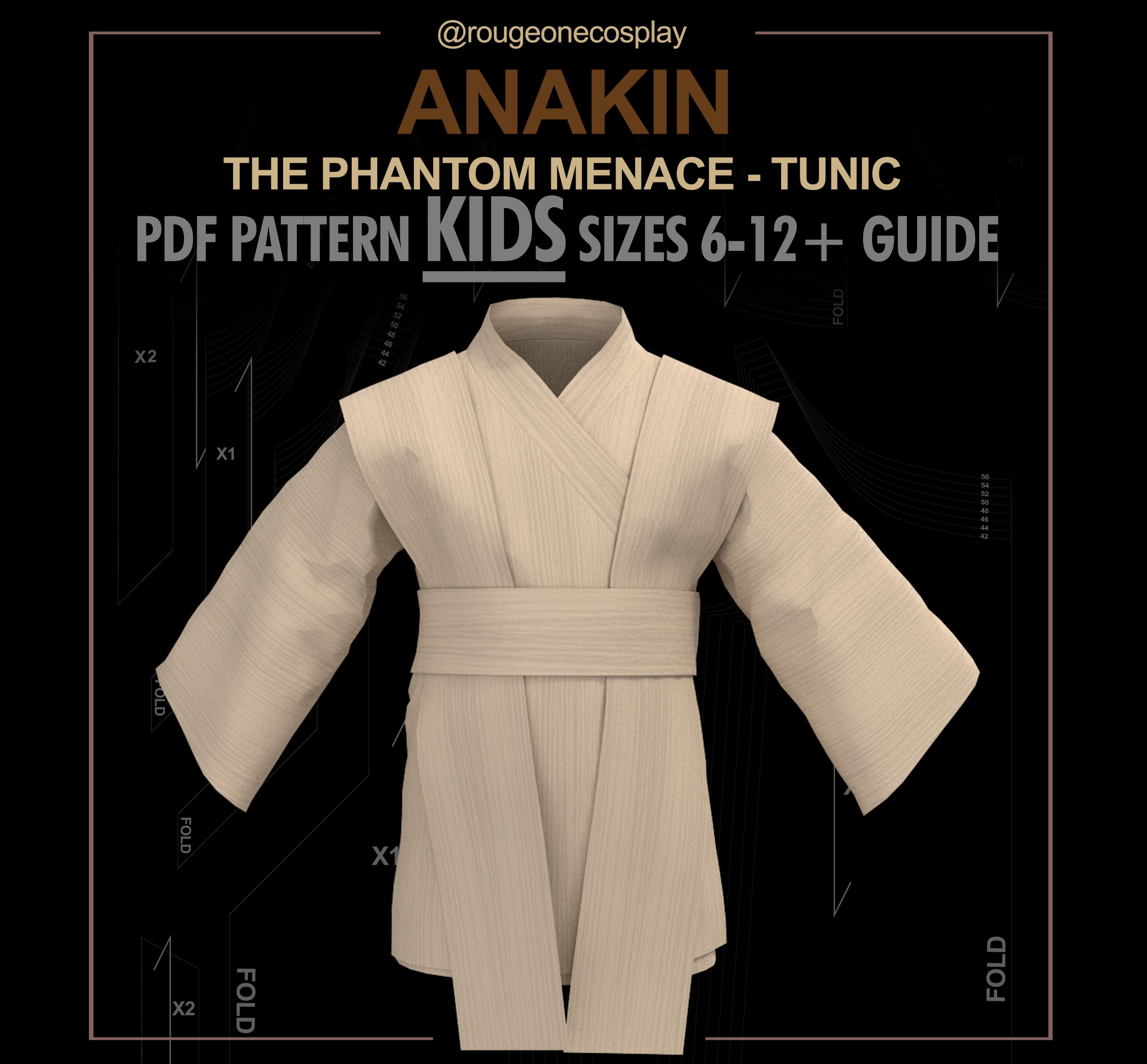 子供用アナキン・ジェダイ・チュニックの型紙：スター・ウォーズ