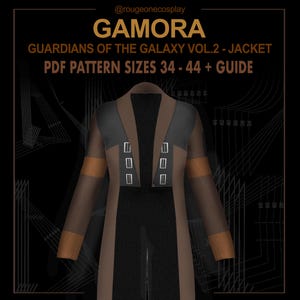 Gamora Costume Jacket PDF Pattern: Guardians of the Galaxy Cosplay (Sizes 34-44)