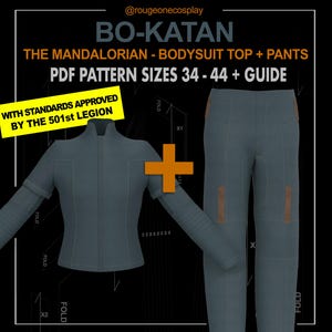 mandalorian patterns bo katan flight suit starwars cosplay TOP + TROUSERS DIGITAL pattern pdf sizes 34-44 + guide / flight suit