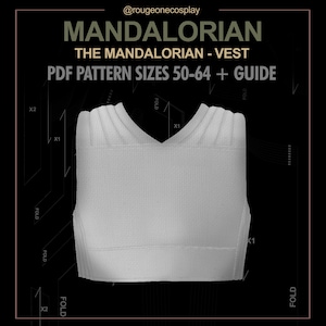 Mandalorian vest starwars cosplay DIGITAL pattern PDF sizes 50-64 + guide / mando flight suit