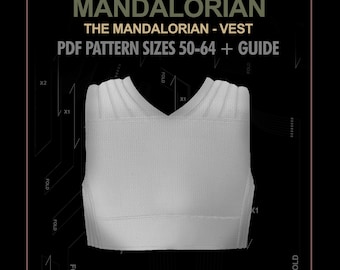 Mandalorian vest starwars cosplay DIGITAL pattern PDF sizes 50-64 + guide / mando flight suit