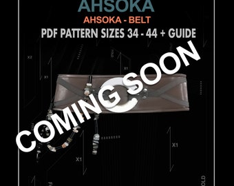 Ahsoka sewing pattern BELT starwars cosplay pattern DIGITAL one size + guide