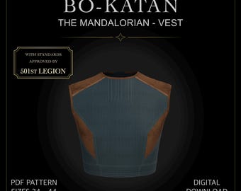 Bo Katan Flak Vest Cosplay Pattern (Sizes 34-44) (Digital)