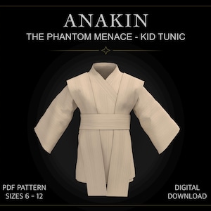 Kids Anakin Jedi Tunic Pattern: Star Wars Cosplay (Sizes 6-12) (PDF)