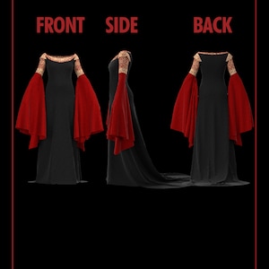 Arwen dress pattern medieval DIGITAL sizes 34-44 guide for Cosplay Lord of the Rings / 3x1 vestidos Arwen patrón 34-44 guia. image 2