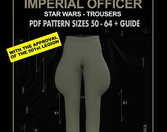 Pantalon de costume d'artilleur d'officier impérial NUMÉRIQUE tailles 50-64 + guide