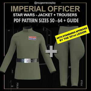 Imperial Officer Uniform star wars cosplay | Gunner costume | DIGITAL Pattern Sizes 50-64 + step by step guide