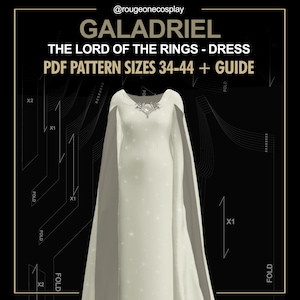 Galadriel Dress Costume Pattern: Elven Gown (Sizes 34-44) (PDF Pattern)