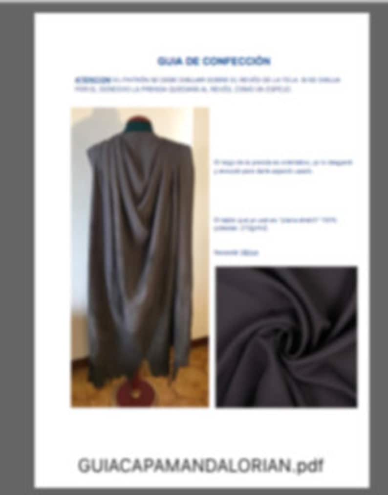 guia. Mandalorian cape starwars cosplay pattern PDF guide Capa Mandaloriano Star Wars patr\u00f3n PDF