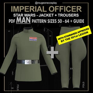 Imperial Officer Uniform Pattern: Star Wars Cosplay (Sizes 50-64) (Digital Download)