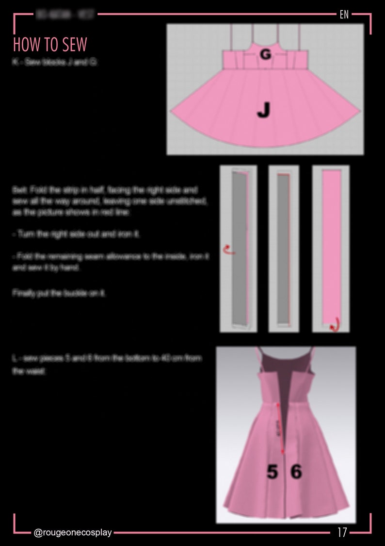Dress Pattern Movie Cosplay Costume DIGITAL Sizes 34-44 + Guide - Etsy