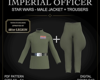 Imperial officer uniform sewing pattern star wars Cosplay (Sizes 50-64) (Digital Download)
