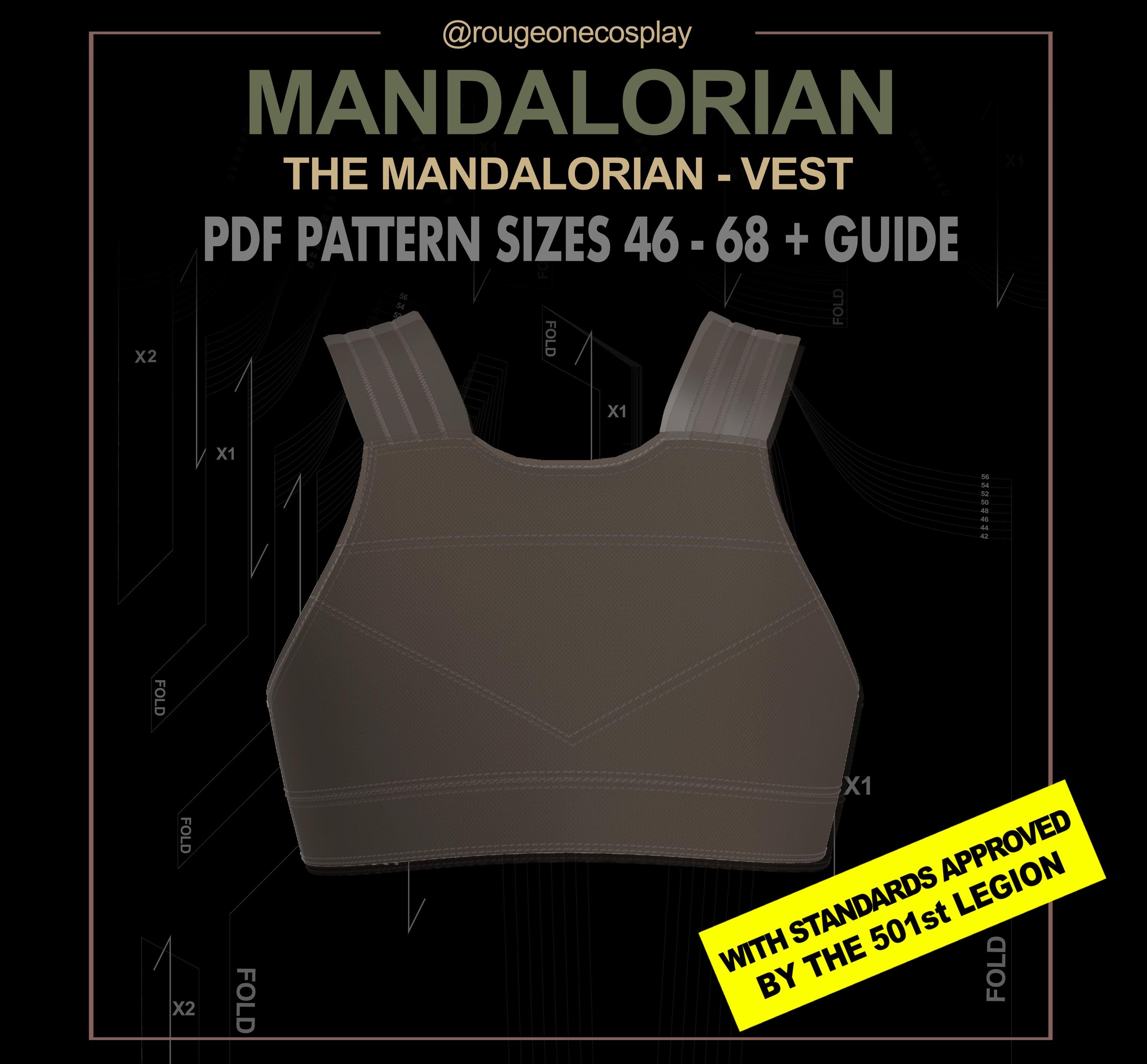 マンダロリアンベストマンダロリアンコスチュームパターンフラック
