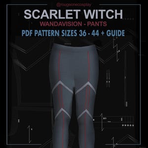 Cosplay de sorcière écarlate, patron PDF PANTALON TAILLES 36-44