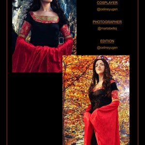 Arwen dress pattern medieval DIGITAL sizes 34-44 guide for Cosplay Lord of the Rings / 3x1 vestidos Arwen patrón 34-44 guia. image 8