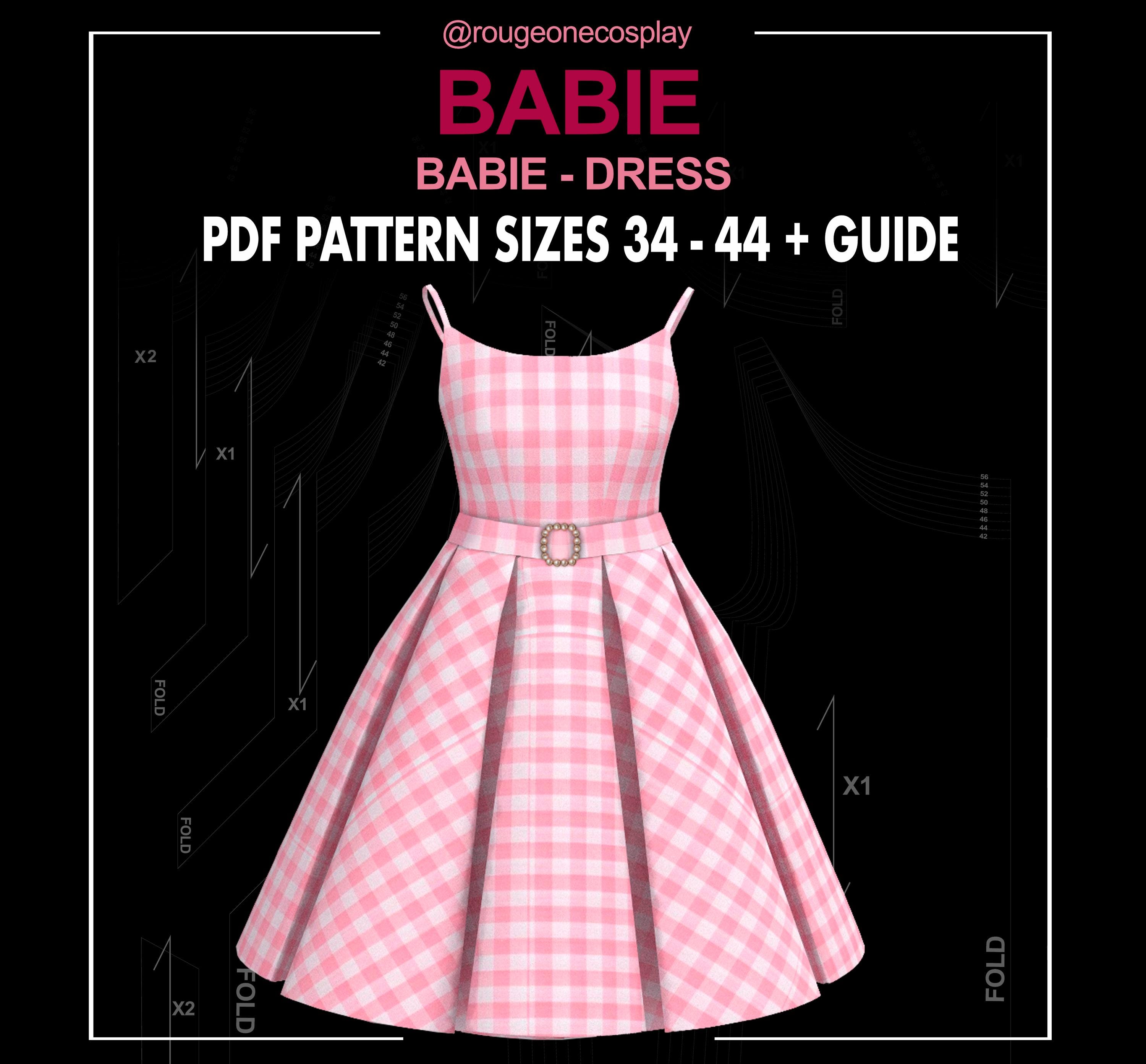 Dress pattern movie cosplay costume DIGITAL sizes 34-44 + guide