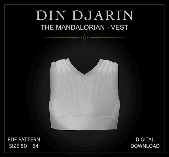 Mandalorian vest starwars cosplay DIGITAL pattern PDF sizes 50-64 + guide / mando flight suit