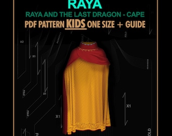 Raya Cape Costume Pattern: Kids Cosplay (PDF Pattern)