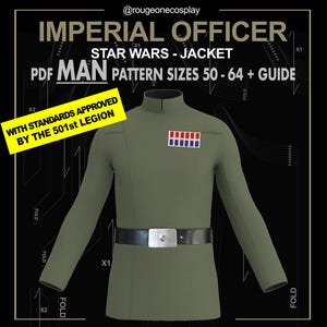 Imperial officer MAN gunner  costume jacket DIGITAL sizes 50-64 + guide