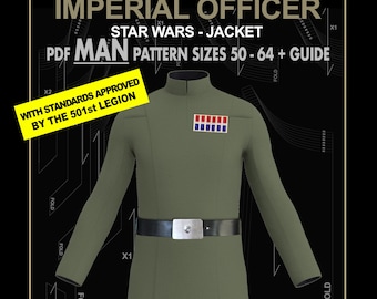 Imperial officer MAN gunner costume jacket DIGITAL sizes 50-64 guide