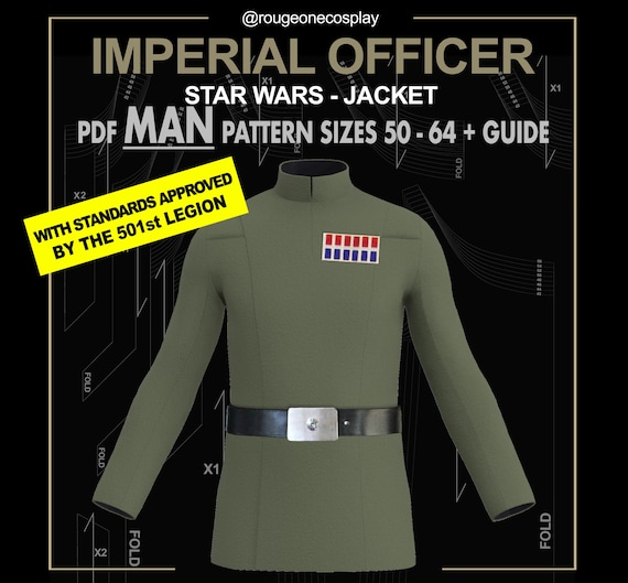 Imperial officer MAN gunner  costume jacket DIGITAL sizes 50-64 + guide