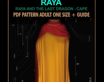 Modello per cosplay del mantello Raya: taglia unica per adulti (modello PDF)
