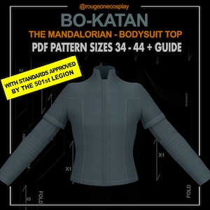 Bo Katan Flight Suit Top Pattern: Star Wars Cosplay (Sizes 34-44) (PDF Pattern)
