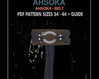 Ahsoka sewing pattern BELT starwars cosplay pattern DIGITAL 34-44 sizes + guide