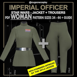 Imperial Officer Uniform Pattern: Star Wars Cosplay (Sizes 34-44 Digital Download)