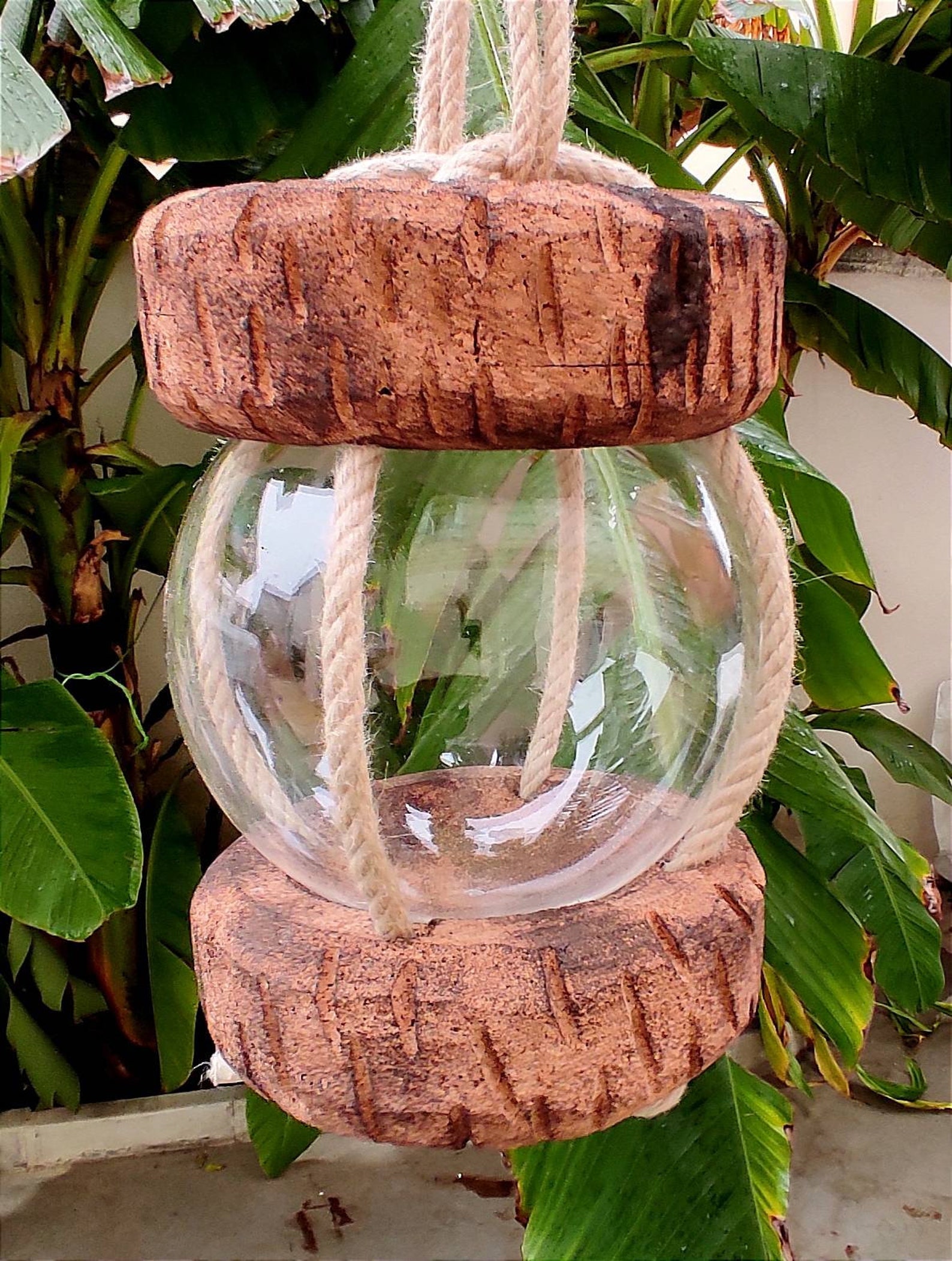Tiki Lamp Japanese Float Cork Tiki Bar Etsy