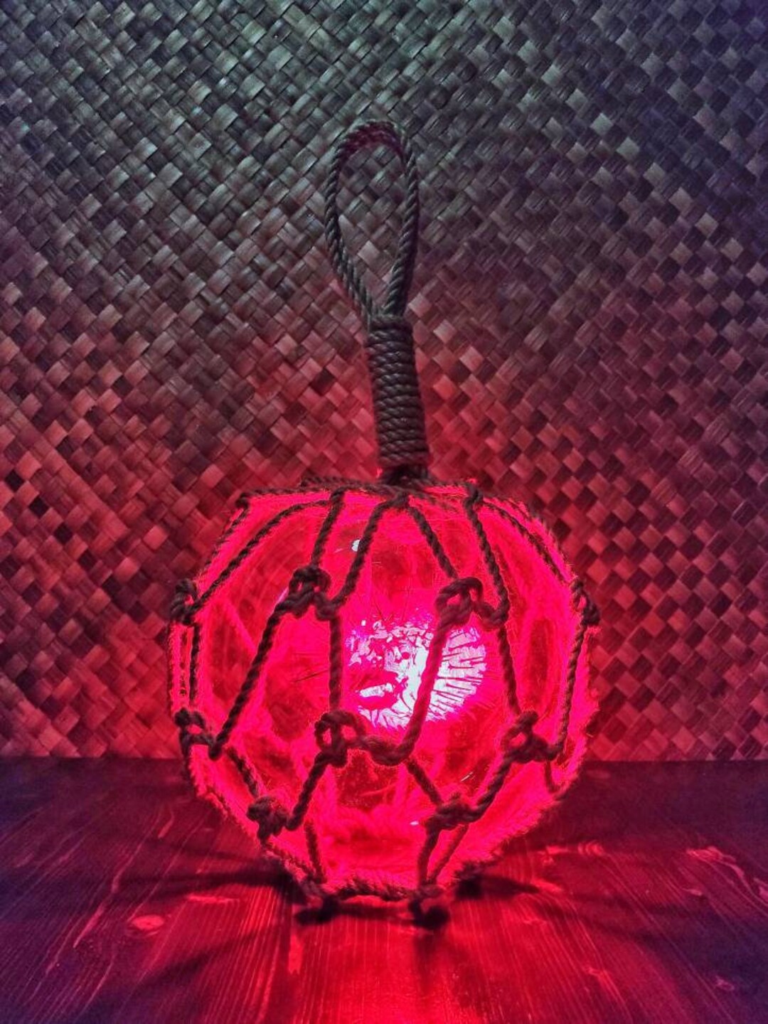 RED Light Tiki Lamp Japanese Float Puffer Fish Tiki Bar Etsy