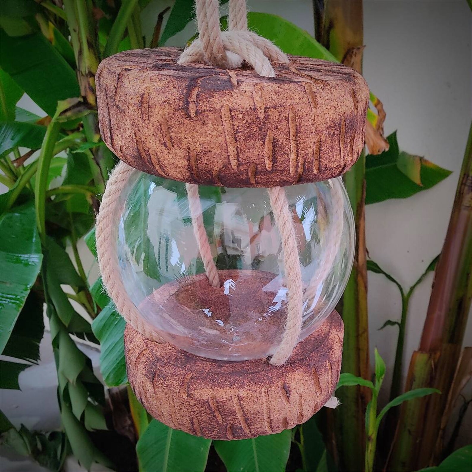 Tiki Lamp Japanese Float Cork Tiki Bar Etsy