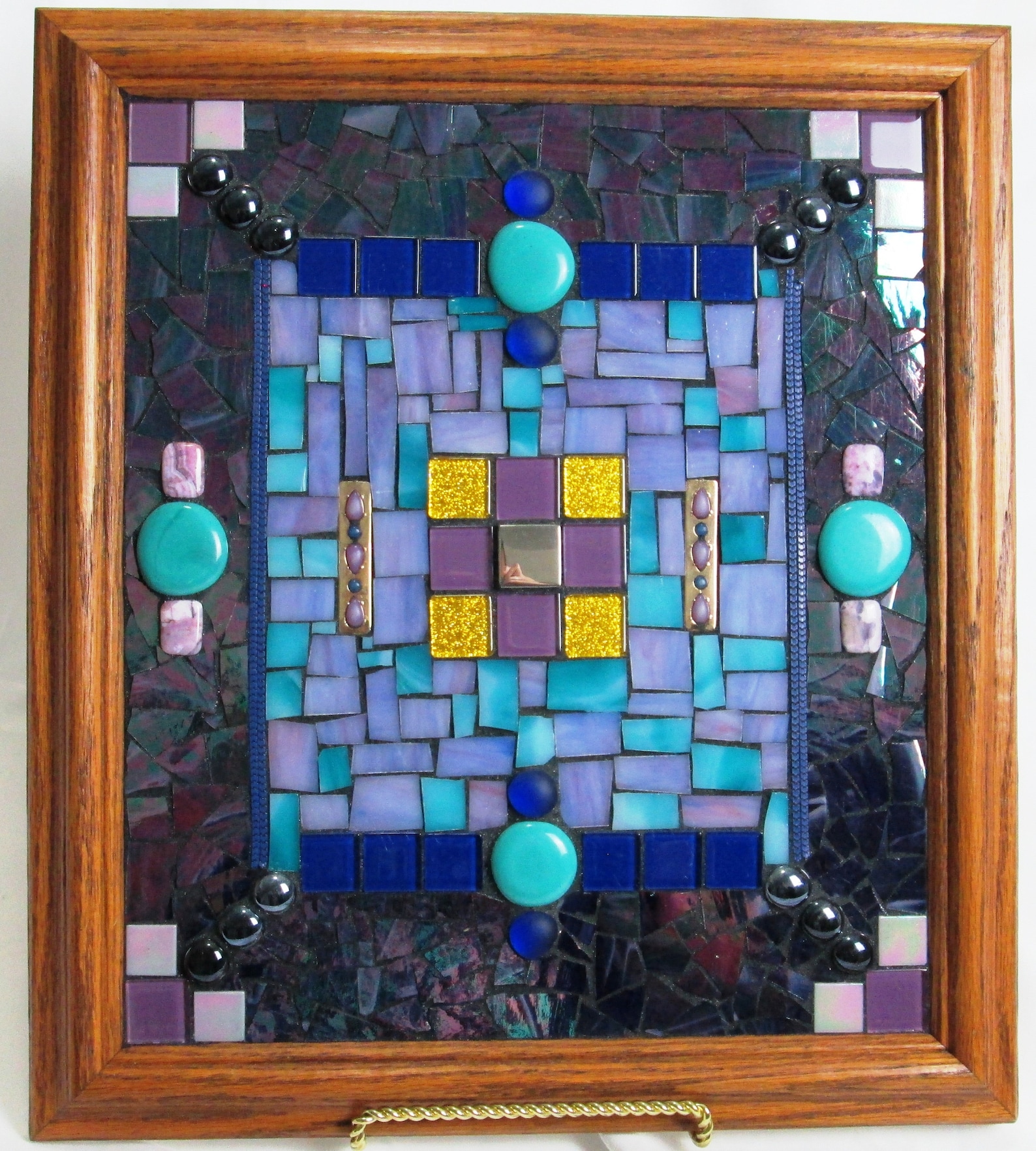 Abstract Mosaic Wall Hanging Etsy