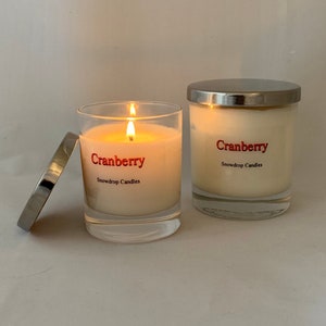 Cranberry Scottish soy wax candle fruity fresh, candle gift, birthday gift, secret Santa, image 2