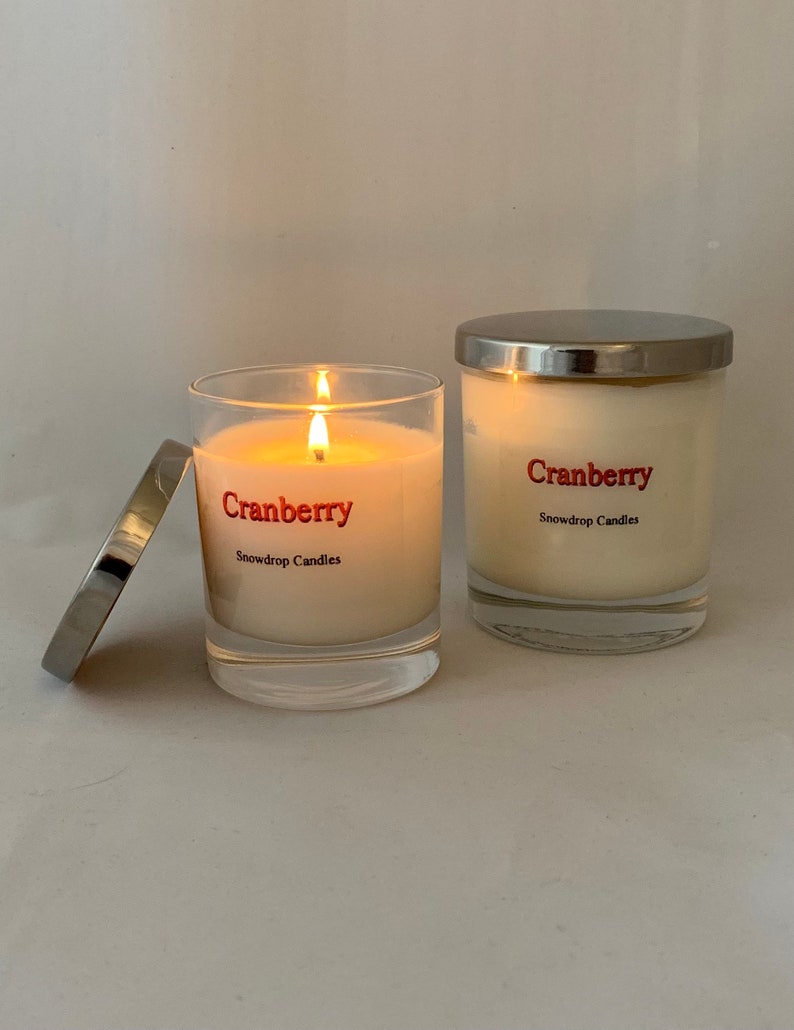 Cranberry Scottish soy wax candle fruity fresh, candle gift, birthday gift, secret Santa, image 2