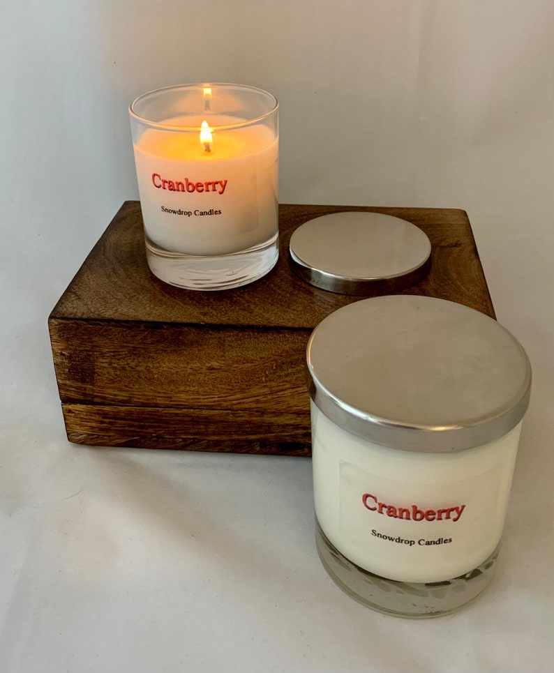Cranberry Scottish soy wax candle fruity fresh, candle gift, birthday gift, secret Santa, image 1