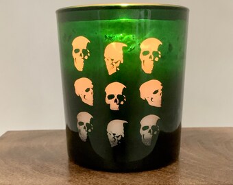 Skull candle, Halloween, gothic, death, Wiccan, gothic gift