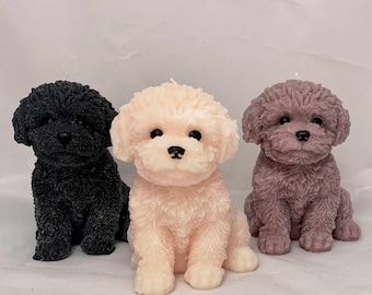 vela grande para perros, vela para cachorros, regalo de cumpleaños para perros, bichon frisé, Lhasa apso, shih tzu, cavapoo, cavachon, regalo para amantes de los perros, regalo para ella