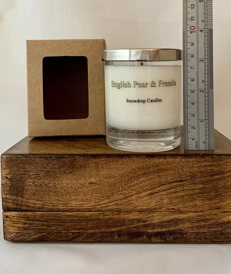 English Pear and Freesia Scottish soy wax candle fruity floral scented, Mothers Day image 7