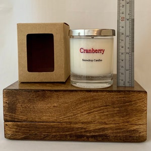 Cranberry Scottish soy wax candle fruity fresh, candle gift, birthday gift, secret Santa, Standard Candle