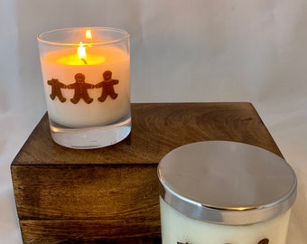 Gingerbread candle, - Scottish soy wax candle - richly scented autumnal, winter scent