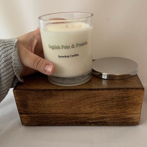 English Pear and Freesia Scottish soy wax candle fruity floral scented, Mothers Day image 5